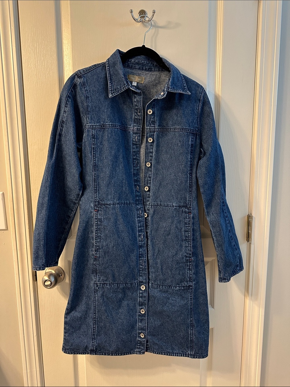 The Territory Ahead Denim Button-Front 100% cotton Dress